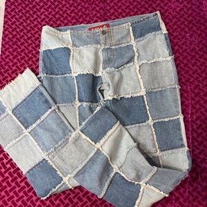 Y2K Vintage Zana Di Patchwork Flare Jeans - sz 11